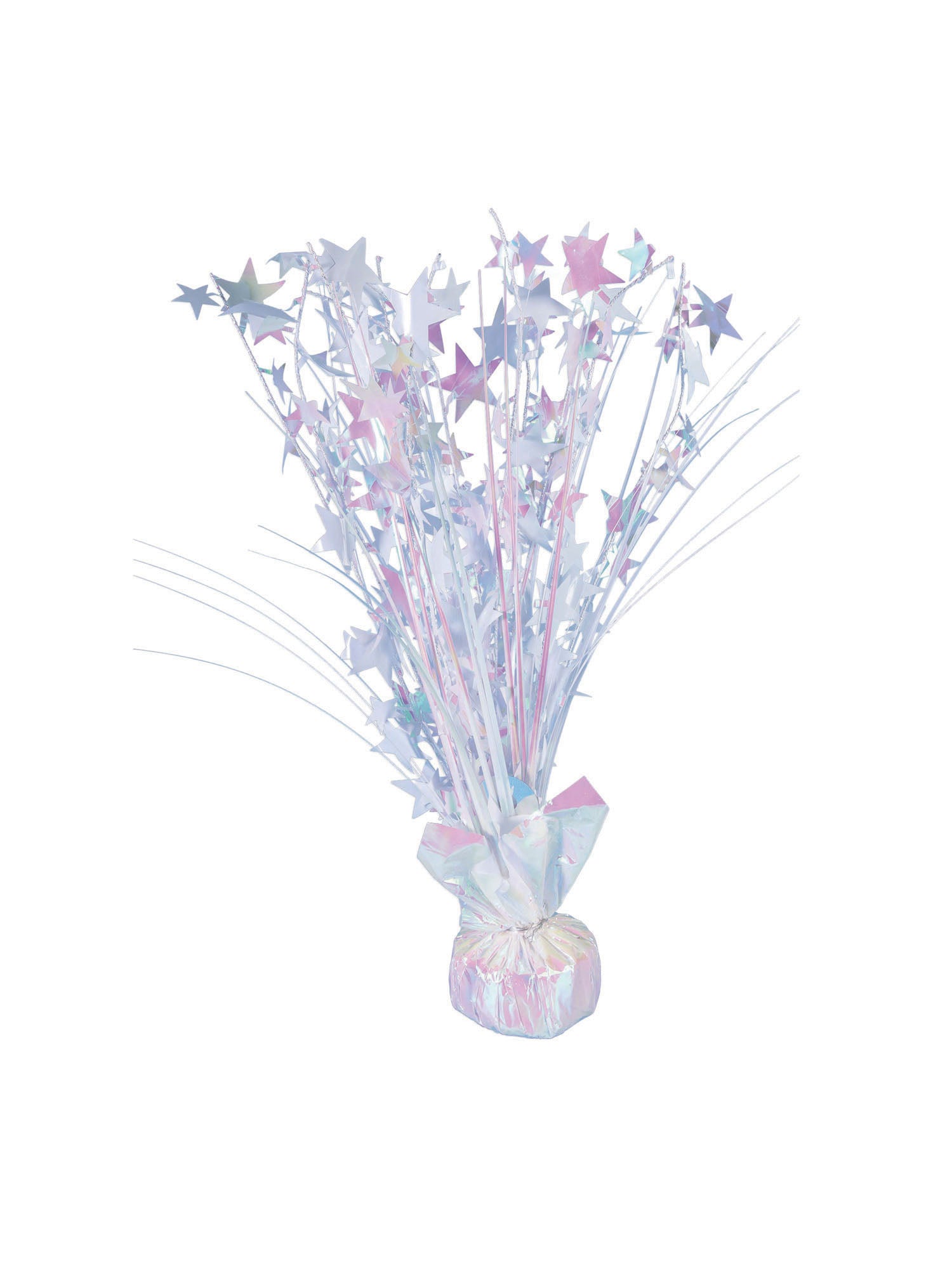 Balloon Wght Star White Iridescent