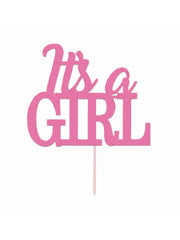 Diamond Cake Topper Lt Pnk Its a Girl