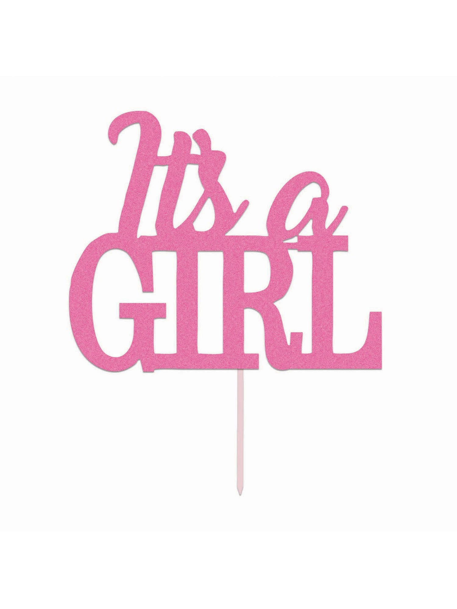 Diamond Cake Topper Lt Pnk Its a Girl