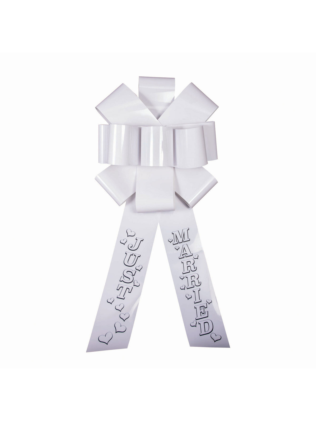 Celebration Door Bow Just Married Wht 1
