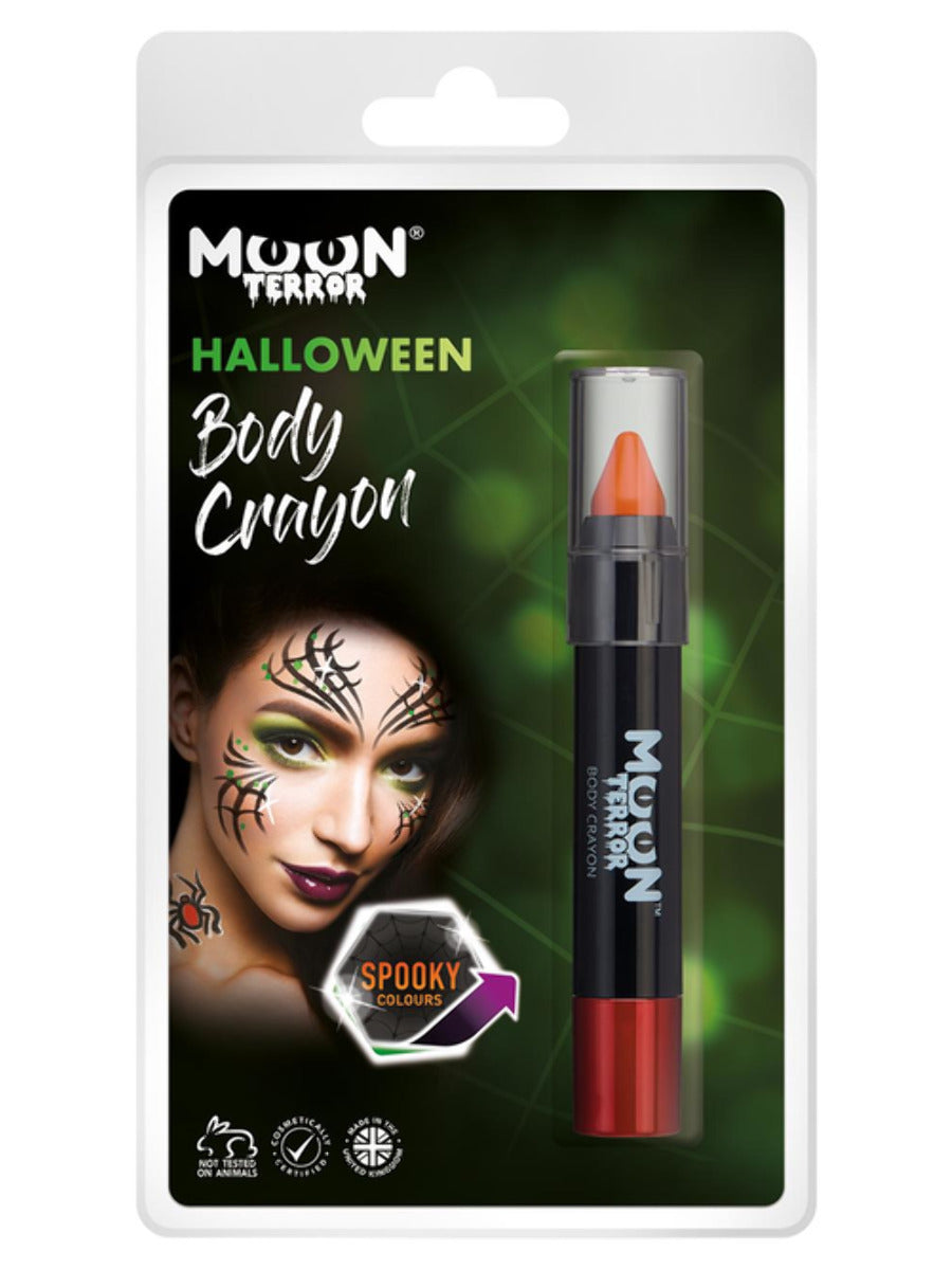 Moon Terror Halloween Body Crayons, Orange - 1