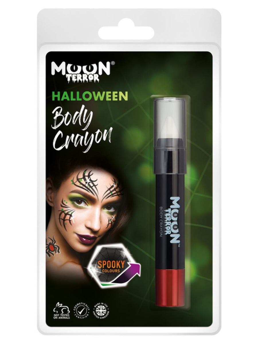 Moon Terror Halloween Body Crayons, White - 1