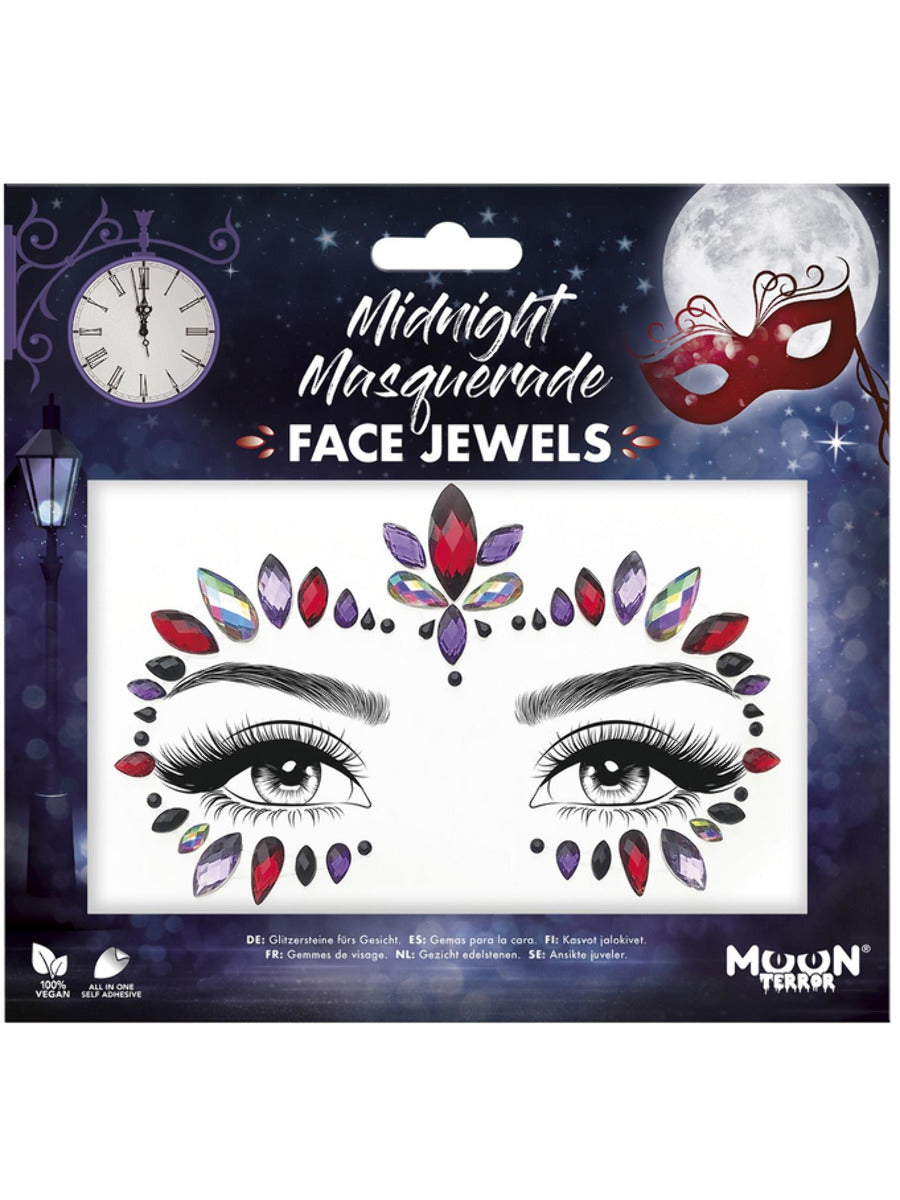 Moon Terror Face Jewels, Midnight Masquerade - 1