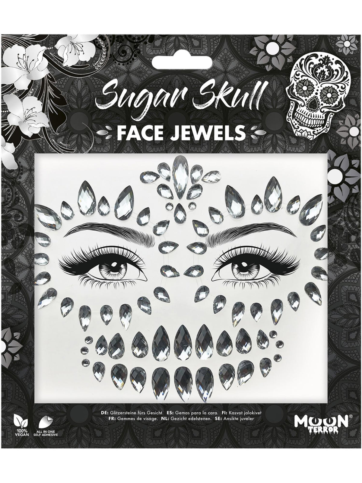 Moon Terror Face Jewels, Sugar Skull 1