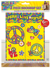 Hippie Decor-Backdrop Set/3pc/6' Tall