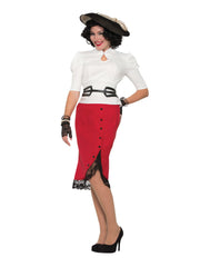 1940s Pencil Skirt Red 1