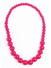 Pop Art Big Pearl Necklace Hot Pink