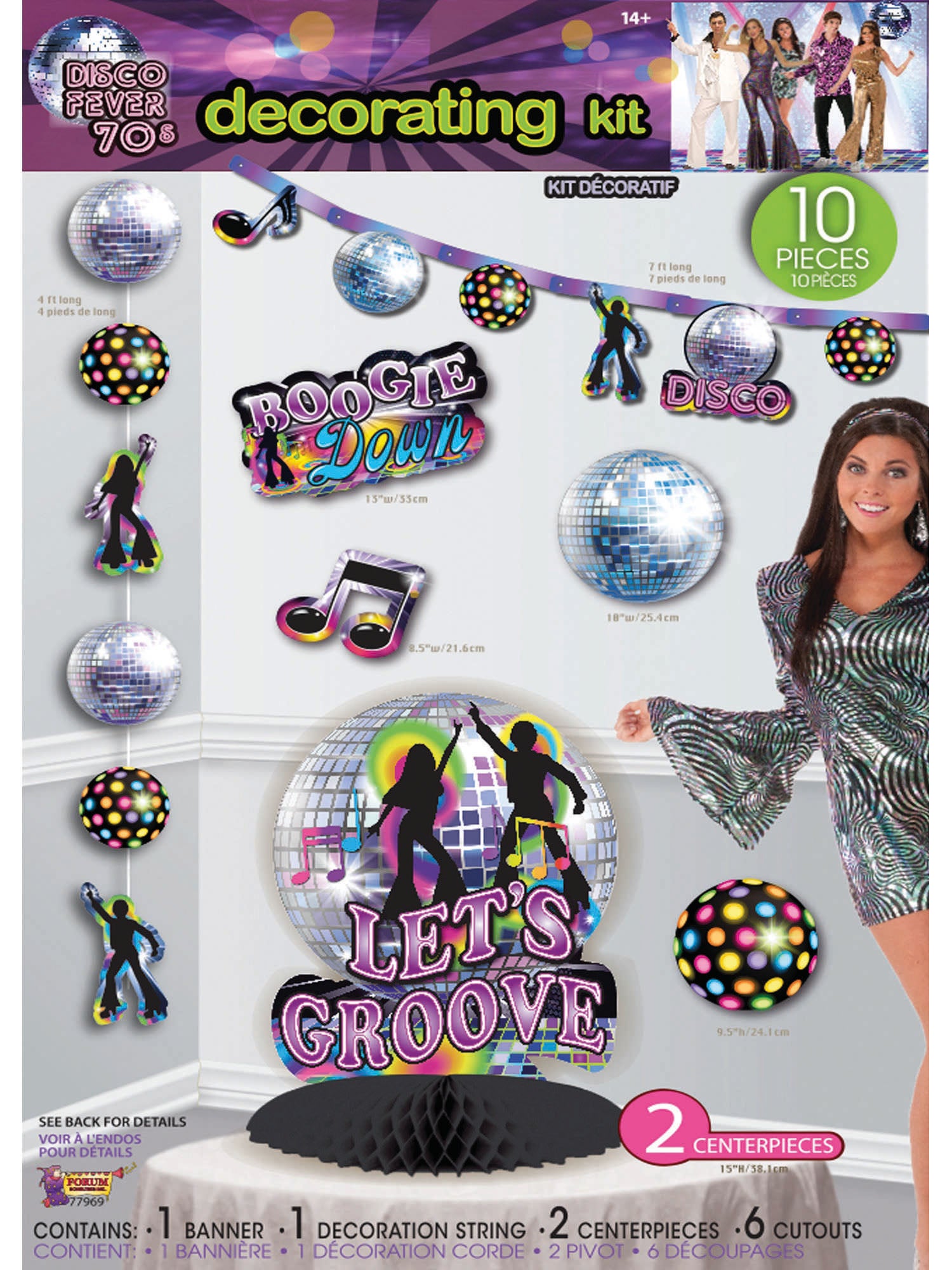 Disco Party Decorating Kit 10pc