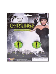 Black Cats Eyes Earrings***