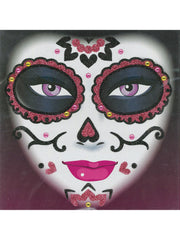 Day Of The Dead Glitter Tattoo Pink