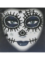 Day Of The Dead Glitter Tattoo Black (On Hold)