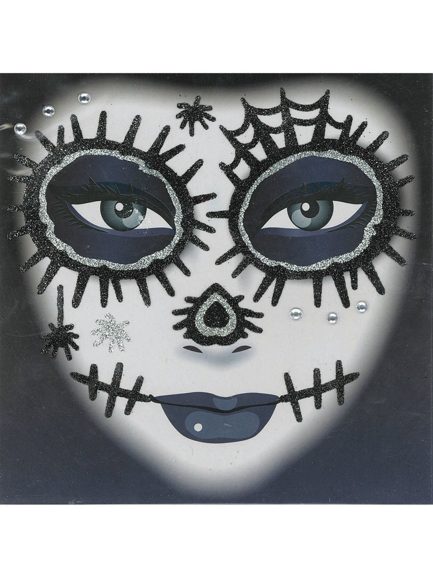 Day Of The Dead Glitter Tattoo Black (On Hold)