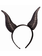 Demon Horns Headband Black