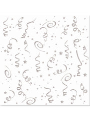 Silver Confetti Napkins Lge. ( 16 Pack)