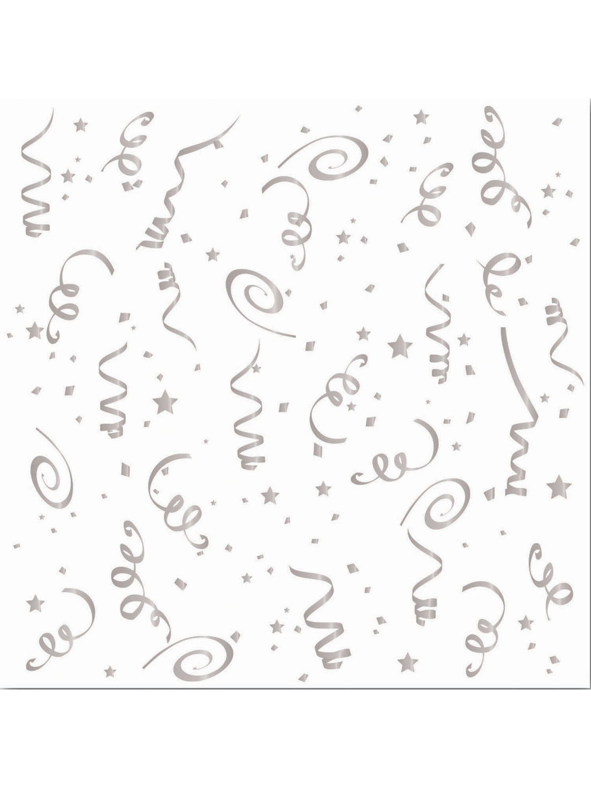 Silver Confetti Napkins Lge. ( 16 Pack) 1