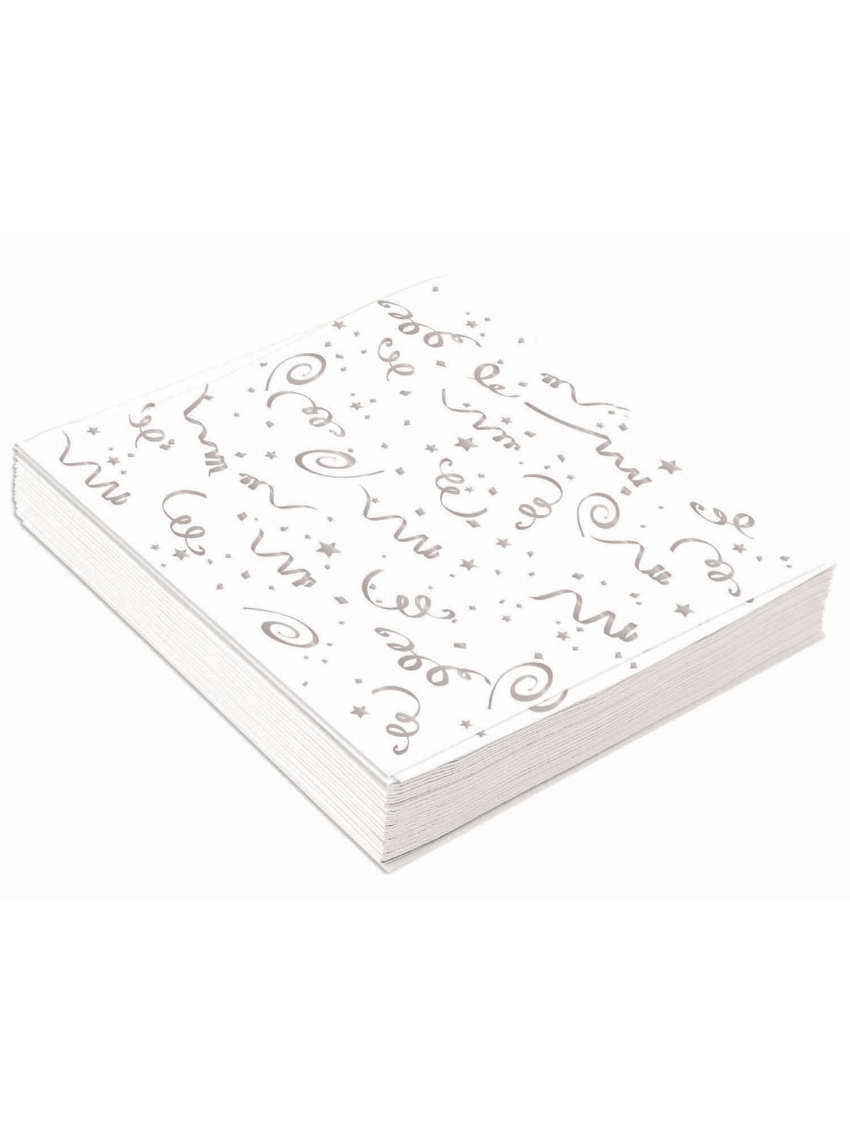 Silver Confetti Napkins Lge. ( 16 Pack) 2