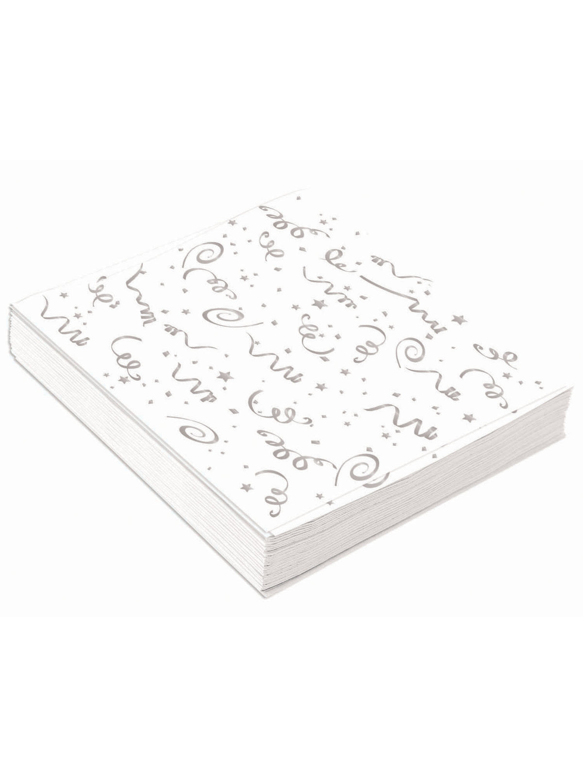 Silver Confetti Napkins Lge. ( 16 Pack) 3