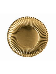 Gold Paper Plates Lge. (10 pack)? 23cm