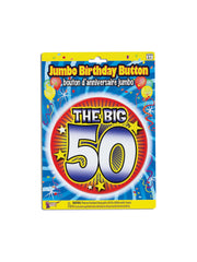 50th Birthday Jumbo Button Pin 1