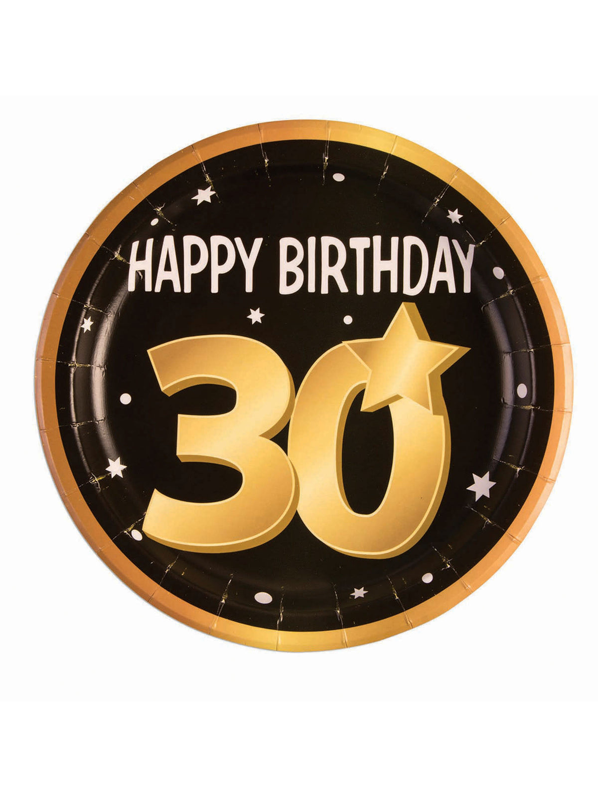 30th Birthday Paper Plates 9"( 8 in pkt) 1