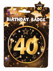 40Th Birthday Badge 1