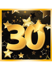 30th Birthday Napkins 13" (16 in pkt) 1
