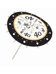40th Birthday Drink Umbrellas 1