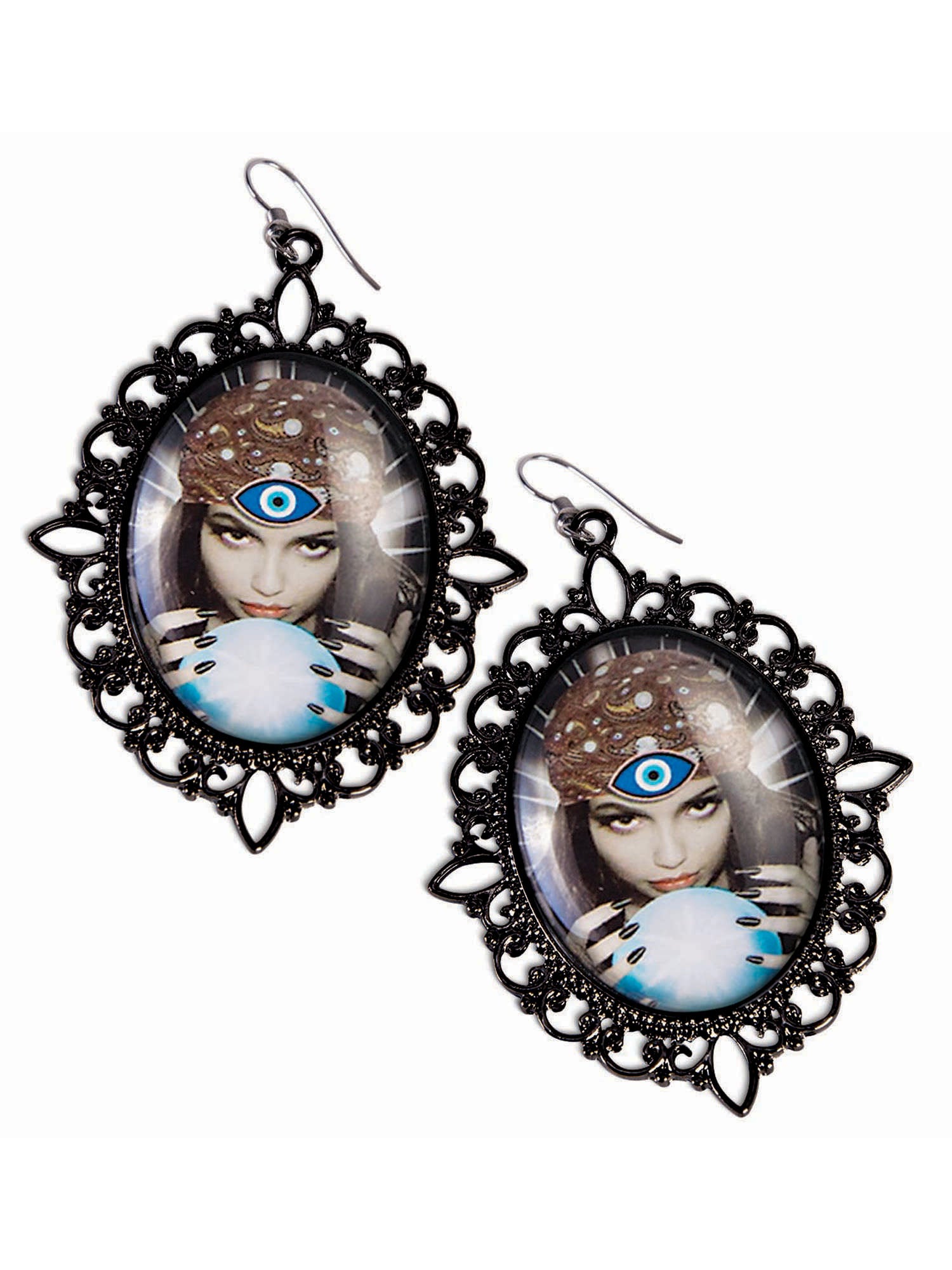 Fortune Teller Cameo Earrings