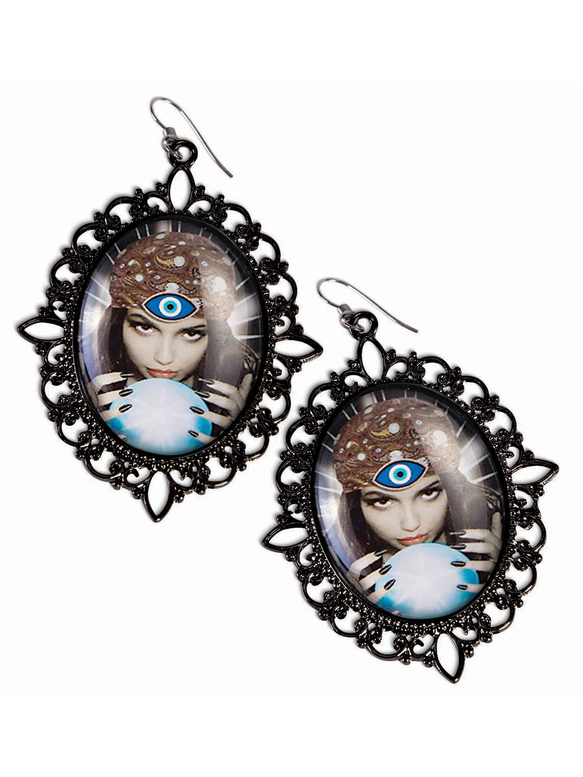 Fortune Teller Cameo Earrings 1