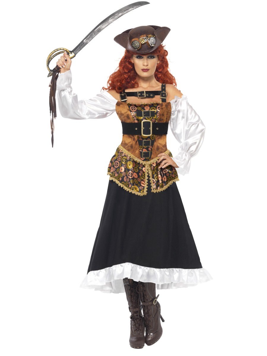 Steam Punk Pirate Wench Costume Fancy Dress Town Superheroes And Halloween Costumes Wigs 