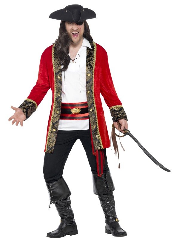 Curves Pirate Captain Costume - Fancy Dress Town, Superheroes ...