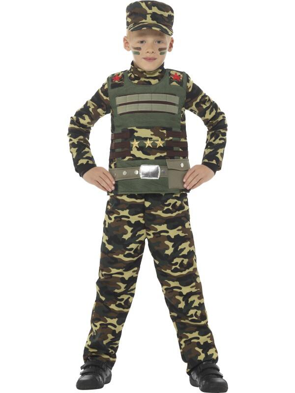 Camouflage Military Boy Costume - Fancy Dress Town, Superheroes ...
