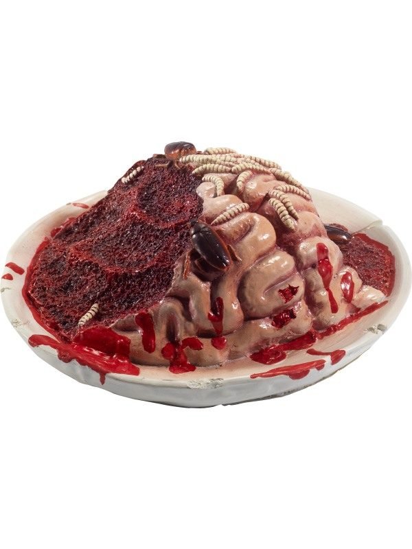 Latex Gory Gourmet Rotting Brain Plate Prop