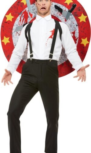 Deluxe Knife Thrower Costume, Red & White
