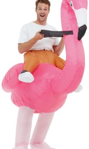 Inflatable Ride Em Flamingo Costume