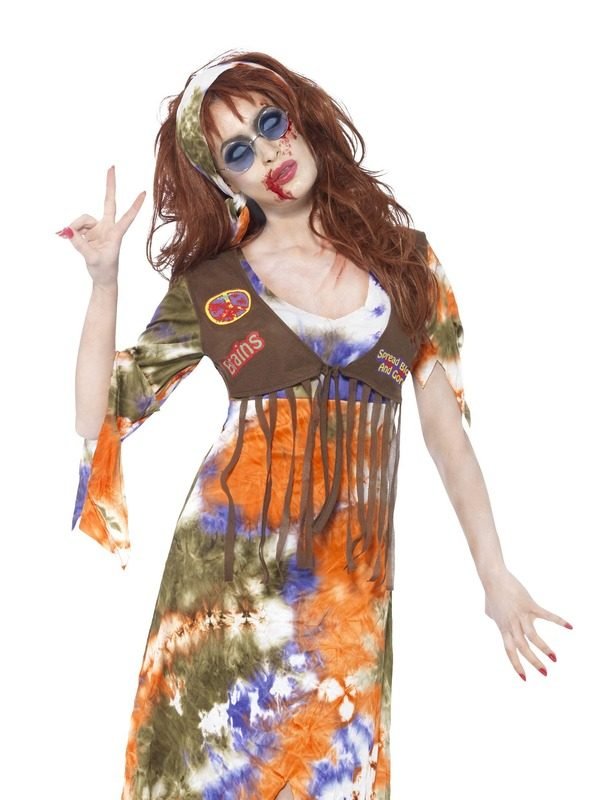 Zombie 60s Hippie Lady Costume