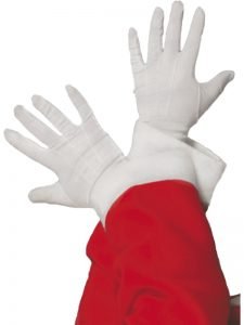Santa Gloves, White