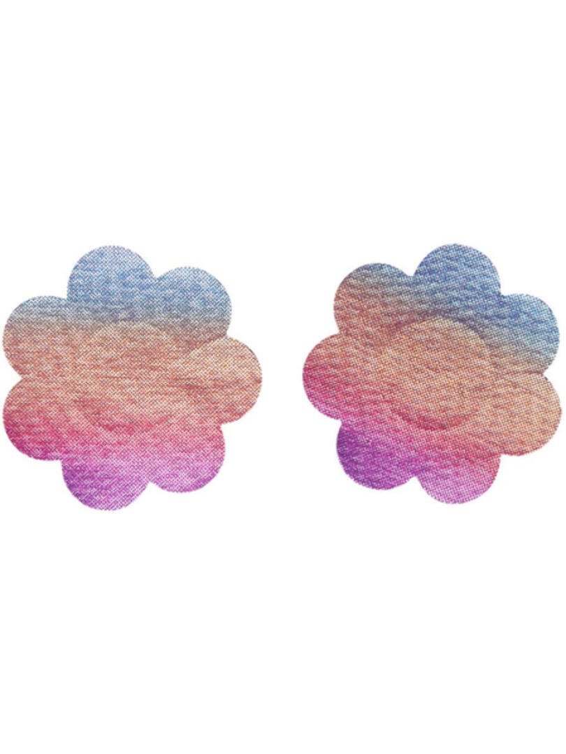 Fever Irridecent Rainbow Flower Nipple Pasties