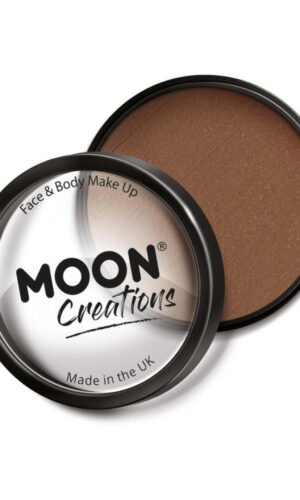 Moon Creations Pro Face Paint Cake Pot, Mid Brown