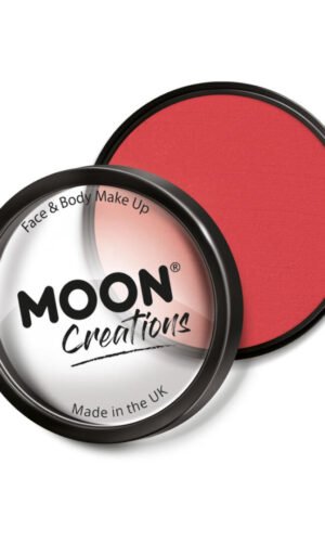 Moon Creations Pro Face Paint Cake Pot, Bright Red