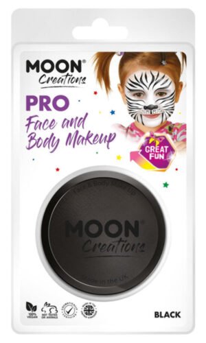 Moon Creations Pro Face Paint Cake Pot, Black