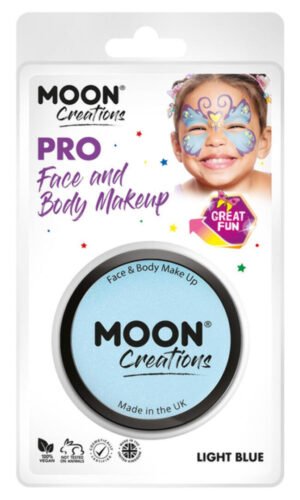 Moon Creations Pro Face Paint Cake Pot, Light Blue