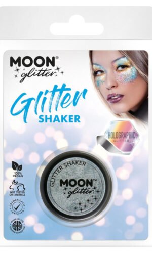 Moon Glitter Holographic Glitter Shakers, Silver