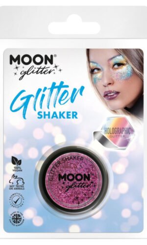 Moon Glitter Holographic Glitter Shakers, Pink