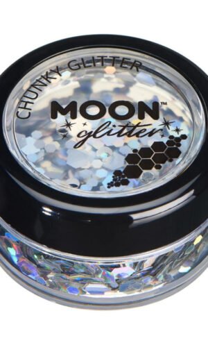 Moon Glitter Holographic Chunky Glitter, Silver