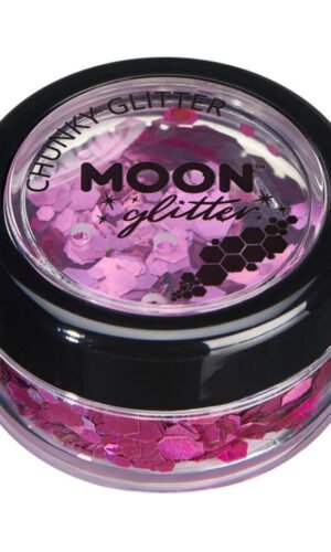 Moon Glitter Holographic Chunky Glitter, Pink