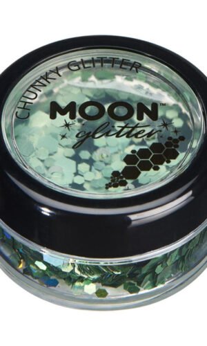 Moon Glitter Holographic Chunky Glitter, Green
