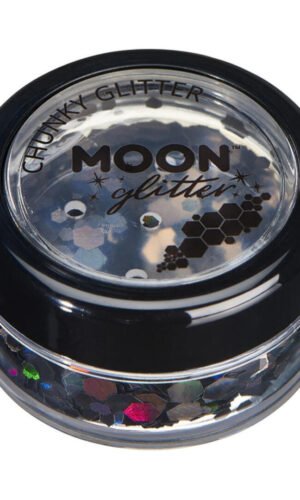 Moon Glitter Holographic Chunky Glitter, Black