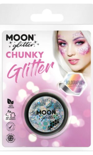 Moon Glitter Holographic Chunky Glitter, Silver