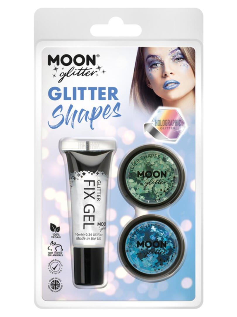 Moon Glitter Holographic Shapes G05233 Costume Make Up Moon Glitter Holographic Shapes G05233 Costume Make Up